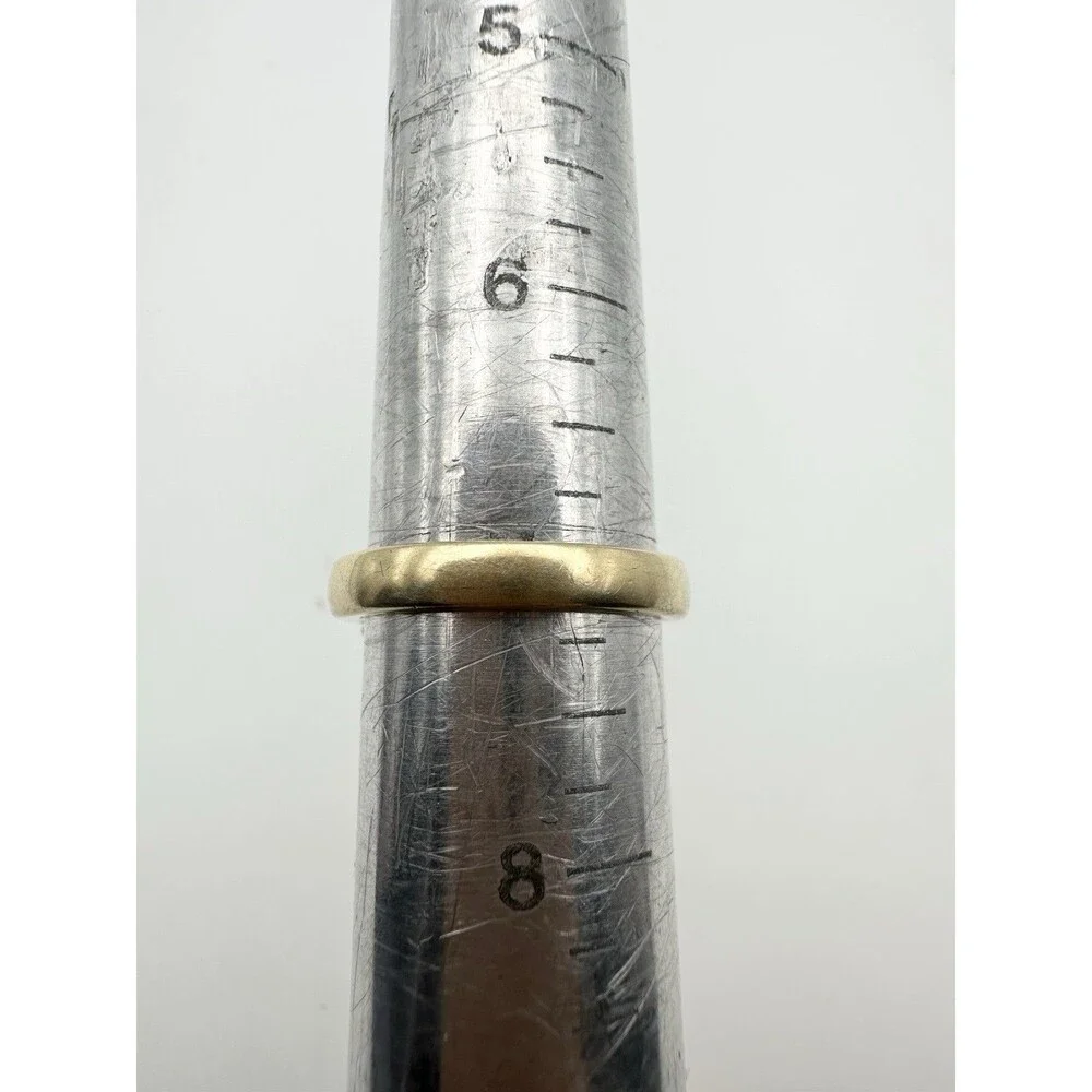 Gold Plated Radiant Cut Engraved Rosemary Ring Size 7